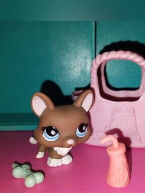 Littlest Pet Shop Puppy dog & Basket LPS
